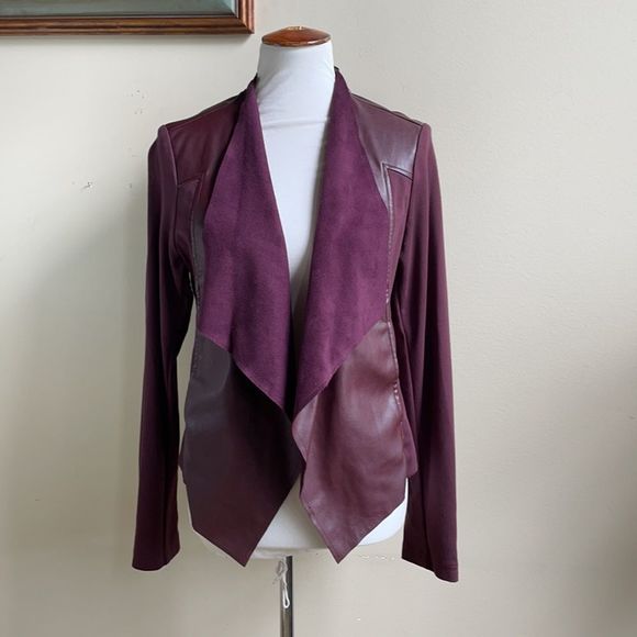 Edyson Jackets & Blazers - Edyson Maisha Ponte and Faux Suede Draped Jacket